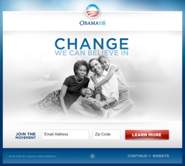 Obama's 2010 campaign winning page