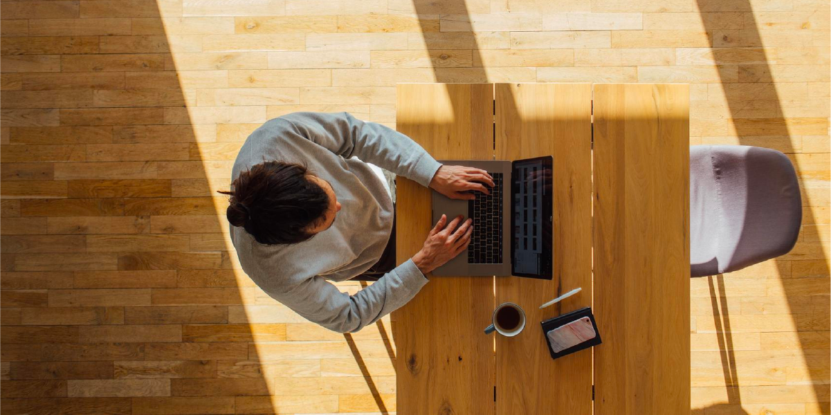 a man working on a laptop